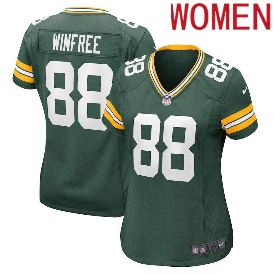 Women Green Bay Packers #88 Juwann Winfree Nike Green Nike Game NFL Jersey